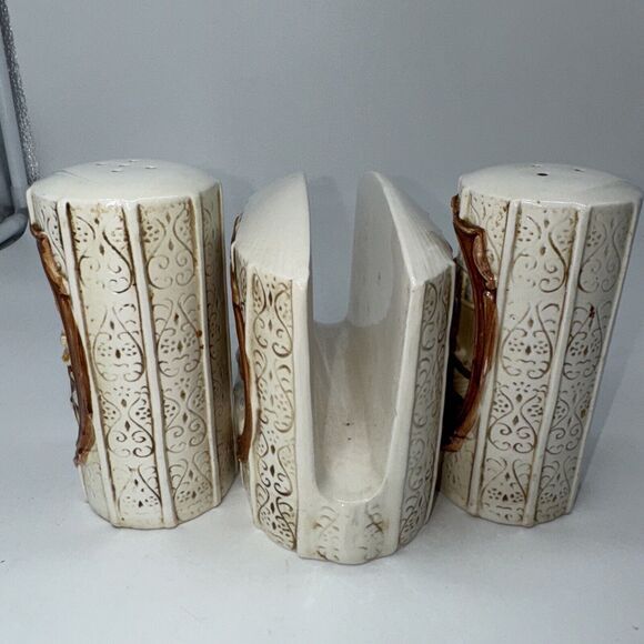 Sears Roebuck '78 Country Coordinates Canisters Salt N Pepper Napkin Holder SET - Picture 10 of 13